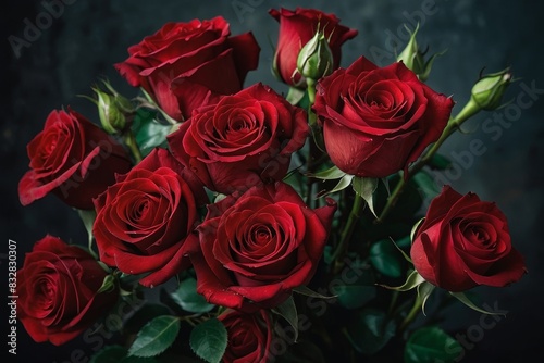 bouquet of red roses