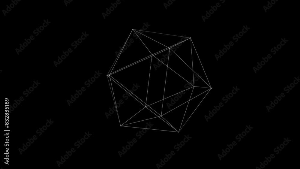 Puffed: Particle network technology topographic abstract wave landscape animation 