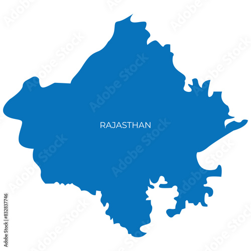 Indian states map vector illustration silhouette boundary