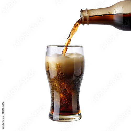 Wallpaper Mural tasty cola drink with ice cubes in a glass with transparent background Torontodigital.ca