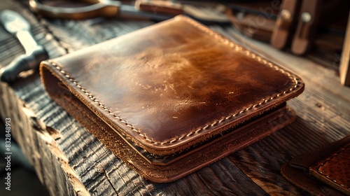 wallet, leather, money, purse, brown, business, finance, currency, cash, pocket, wealth, isolated, shopping, old, book, cover, credit, savings, object, diary, personal, finances, notebook, closed, dol © Aisha