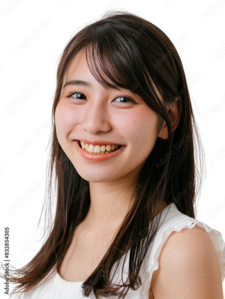 Young and beautiful asian hong kong chinese japanese korean girl transparent background