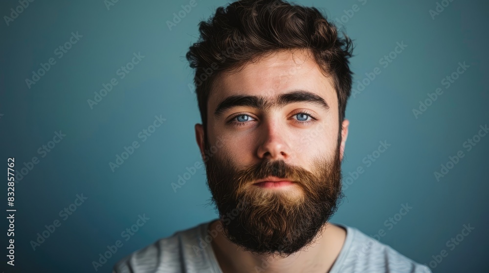 Television host is a youthful man with a beard Television host is a youthful man with a beard