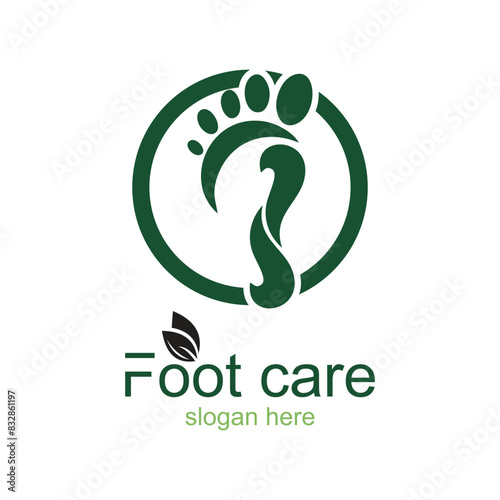 Foot care logo design simple concept Premium Vector