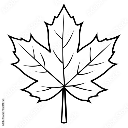 maple leaf silhouette vector art illustration photo