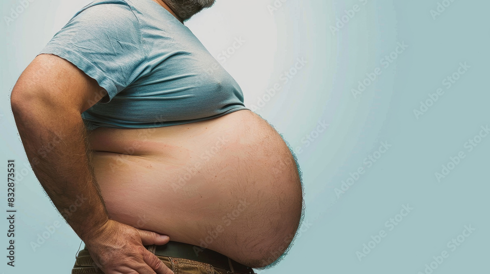 Fat Man With A Big Belly Man At Risk For Diabetes Obese People With fat-man-with-a-big-belly-man-at-risk-for-diabetes-obese-people-with