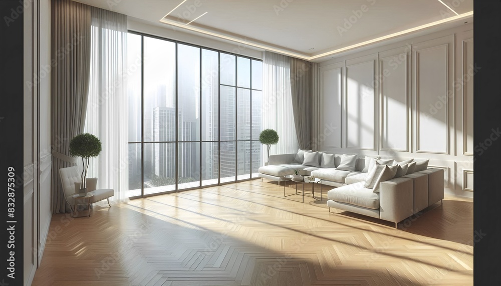Fototapeta premium Modern living room interior. cozy atmosphere..
