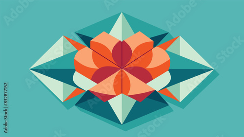 Each precise fold a mindful act of slowing down and centering the mind.. Vector illustration