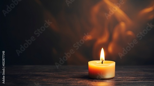 burning candle in the dark, generative ai