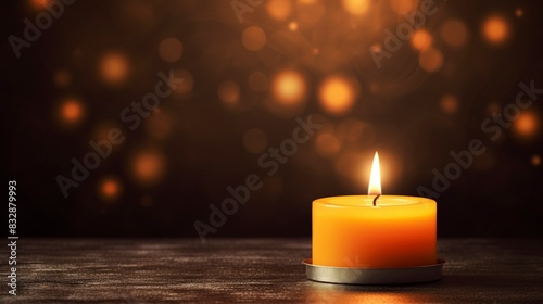 burning candle in the dark  generative ai