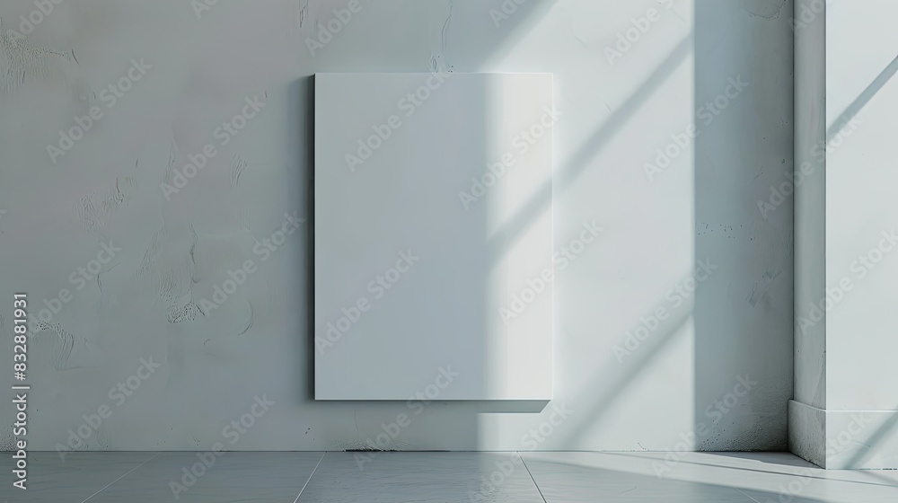 Blank poster mockup with copy space, smooth paper texture, light grey background Blank poster mockup with copy space, smooth paper texture, light grey background