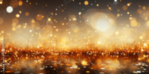 Abstract background with bokeh defocused lights and stars.