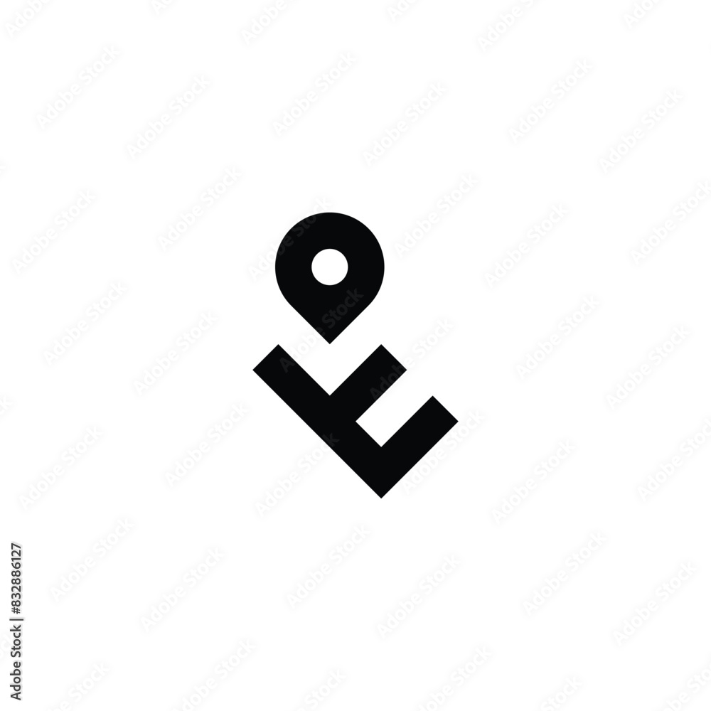 Letter t location geometric symbol simple logo vector Letter t location geometric symbol simple logo vector