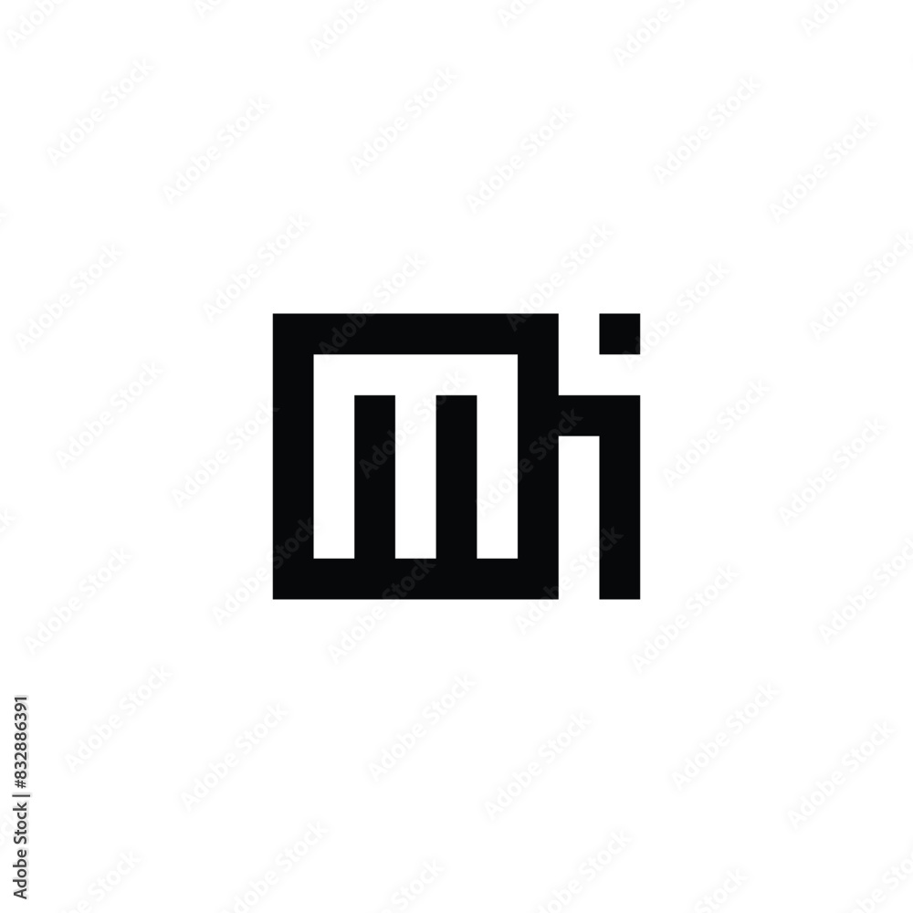 letter m i square geometric symbol simple logo vector letter m i square geometric symbol simple logo vector