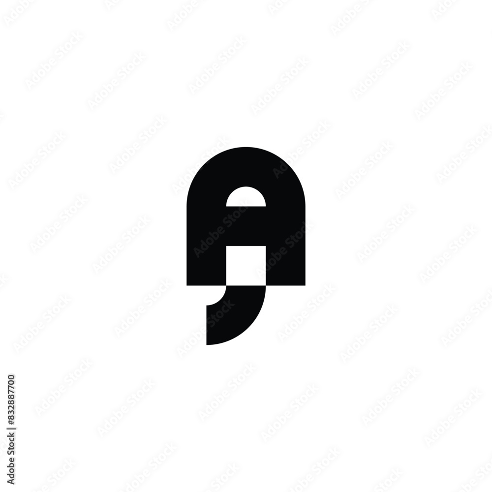 Letter AJ geometric symbol simple logo vector Letter AJ geometric symbol simple logo vector
