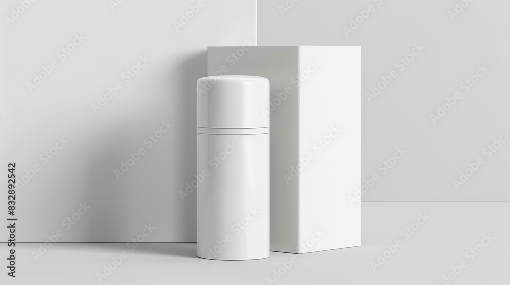 A minimalistic deodorant stick in a clean, white packaging A minimalistic deodorant stick in a clean, white packaging