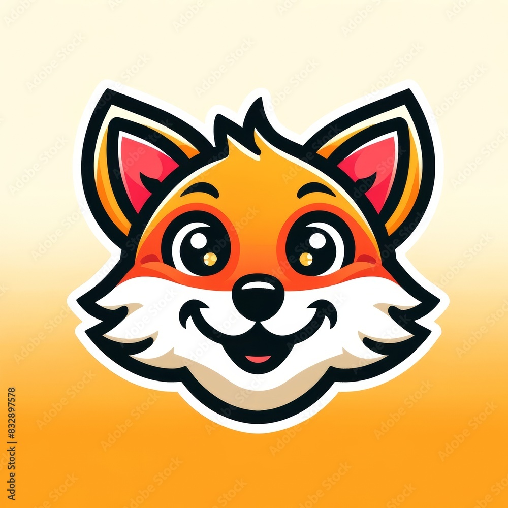 Modern minimalist fox face logo with sharp features Modern minimalist fox face logo with sharp features