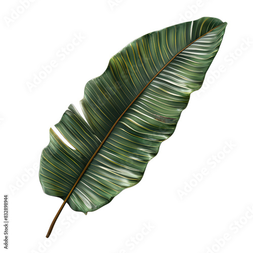 Banana Leaf Image Without Background, Generative AI
