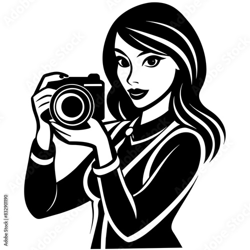 photographer woman silhouette