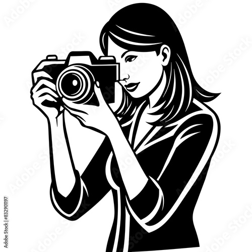 photographer woman silhouette © CreativeDesigns