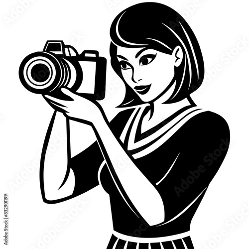 photographer woman silhouette