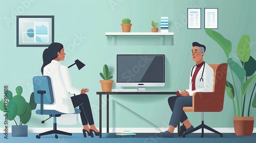 Online Mental Health Therapy Session: Illustrate a virtual mental health therapy session with a therapist and a patient, emphasizing a supportive and confidential environment.