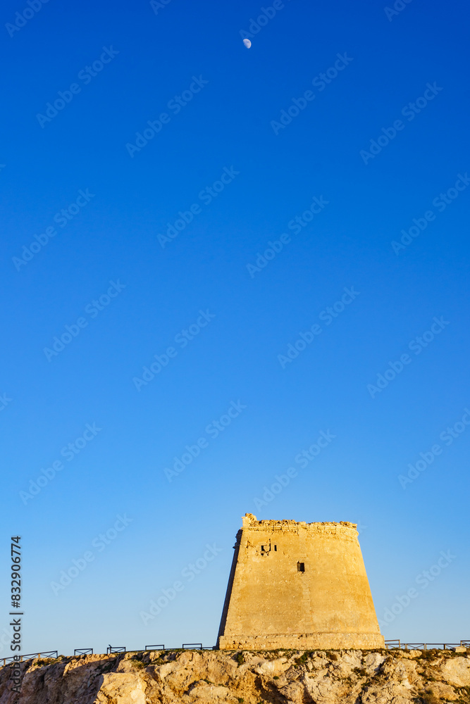 Mesa Roldan tower, Cabo de Gata, Spain Mesa Roldan tower, Cabo de Gata, Spain