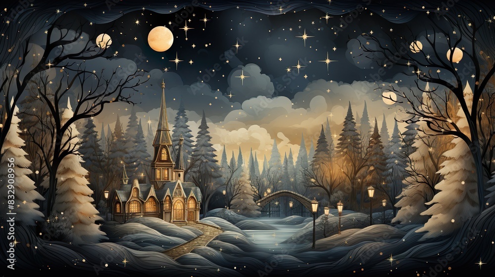 Background for a Christmas and New Year's greeting card Background for a Christmas and New Year's greeting card