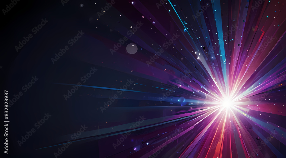 Fototapeta premium Abstract background with a burst of radiant light