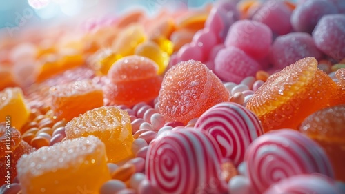 close-up of assorted colorful candies, perfect for sweet treats