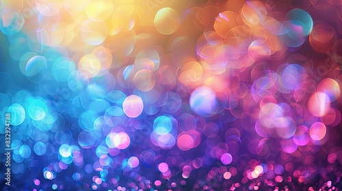 Colorful lights in a dreamy haze
