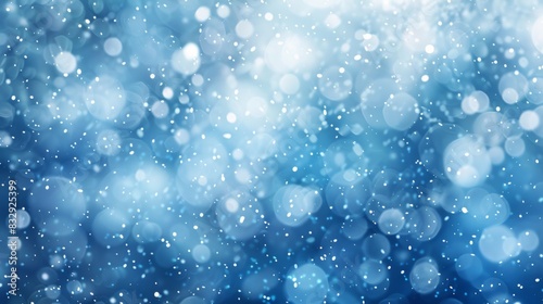 A blue background with snowflakes and a blurry, hazy look
