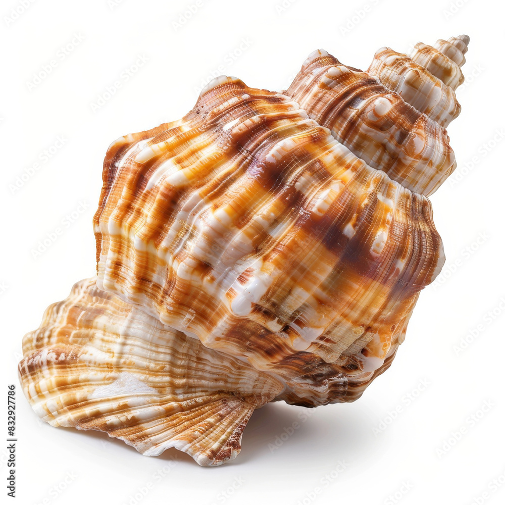 Intricate Textured Seashell With Warm, Natural Tones Intricate Textured Seashell With Warm, Natural Tones