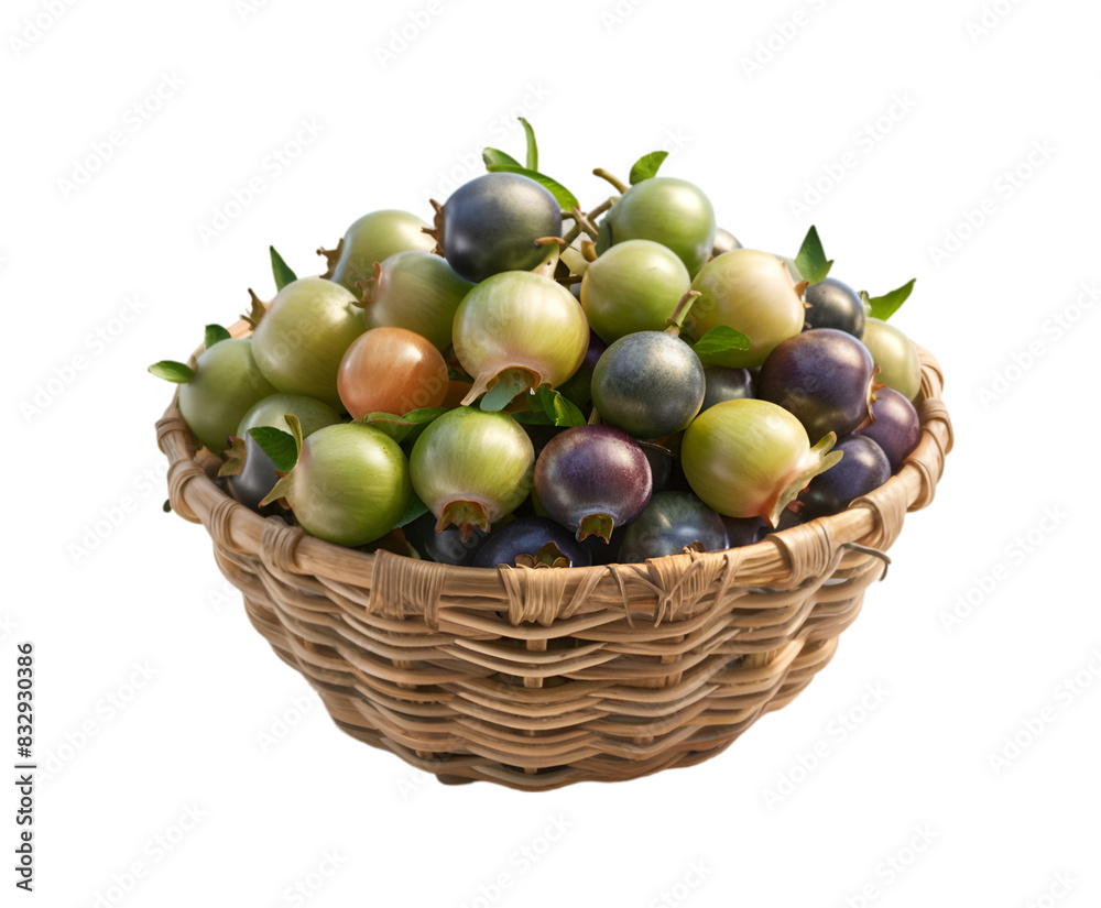 Amla Indian gooseberry fruits wooden with leaves isolated transparent background Ai generative. Amla Indian gooseberry fruits wooden with leaves isolated transparent background Ai generative.