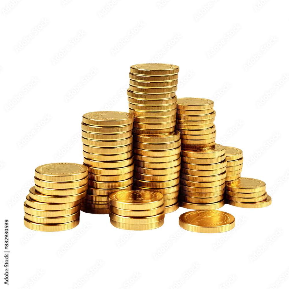 coins isolated on white background coins isolated on white background