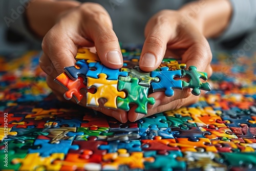 Person Holding Piece of Puzzle