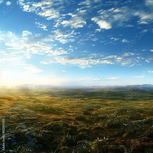 vast open landscape with aweinspiring scenic view highly detailed panorama