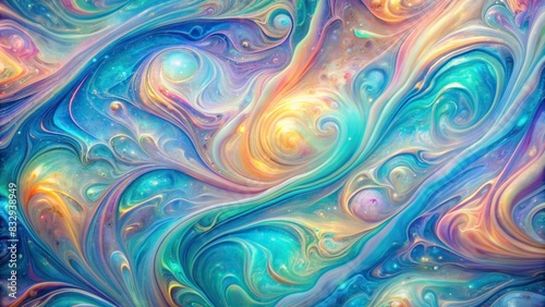 Opal texture background with swirls and iridescent colors photo