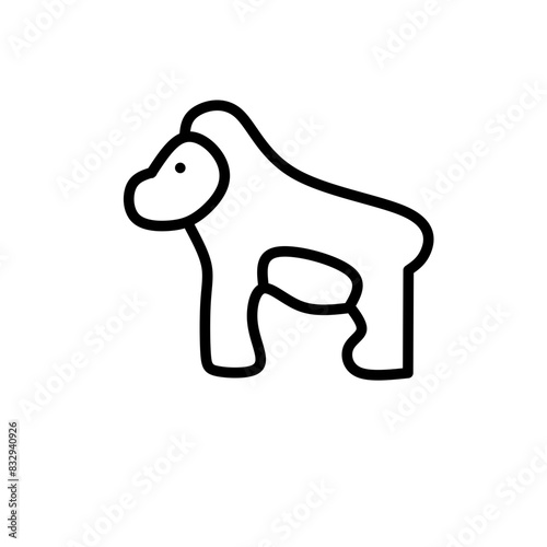 Set of thin line animals Icons. Vector illustration