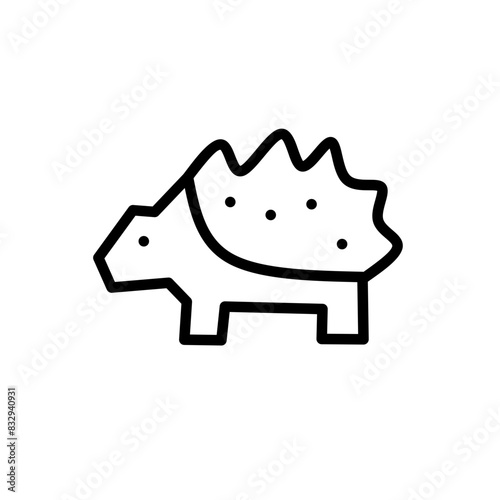 Set of thin line animals Icons. Vector illustration