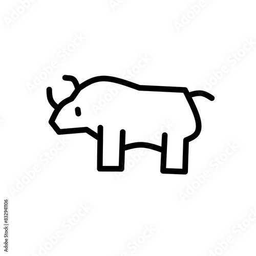Set of thin line animals Icons. Vector illustration