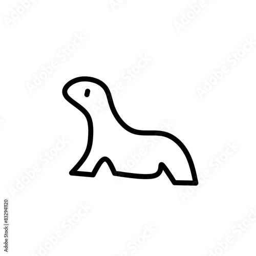 Set of thin line animals Icons. Vector illustration