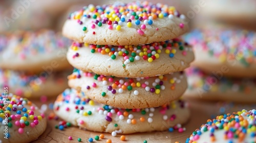 Sugar cookies with colored sprinkles