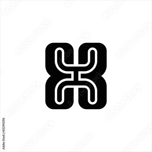 The initial H number 3 logo has a modern and minimalist style