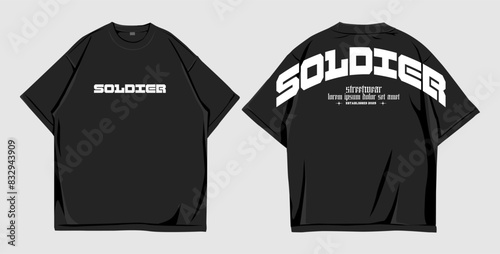 design t shirt oversize soldier street wear