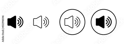 Speaker icon vector isolated on white background. Volume icon. Loudspeaker icon vector. Audio. Sound