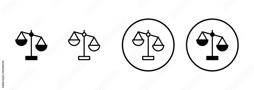 Scales icon vector isolated on white background . Law scale icon ...