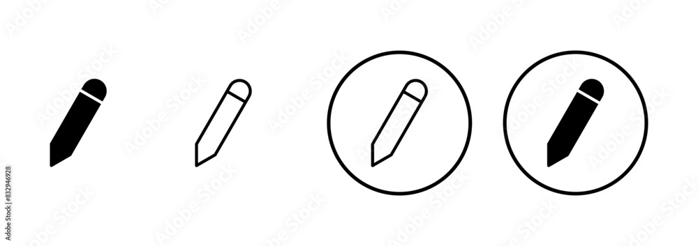 Pencil icon vector isolated on white background. Pencil vector icon Pencil icon vector isolated on white background. Pencil vector icon