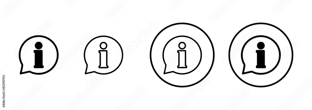 Information icon vector isolated on white background. Info sign. About us Information icon vector isolated on white background. Info sign. About us