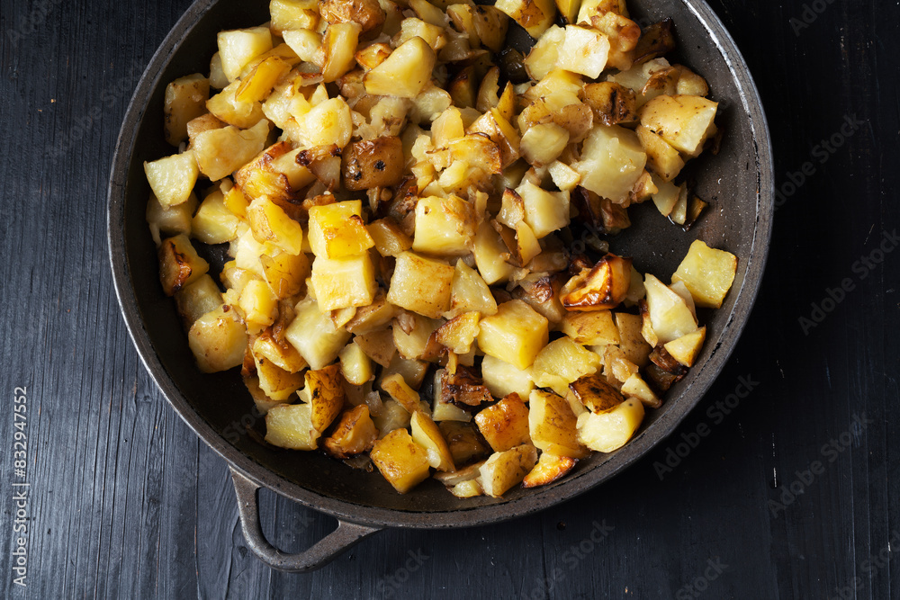 rustic pan fried potatoes